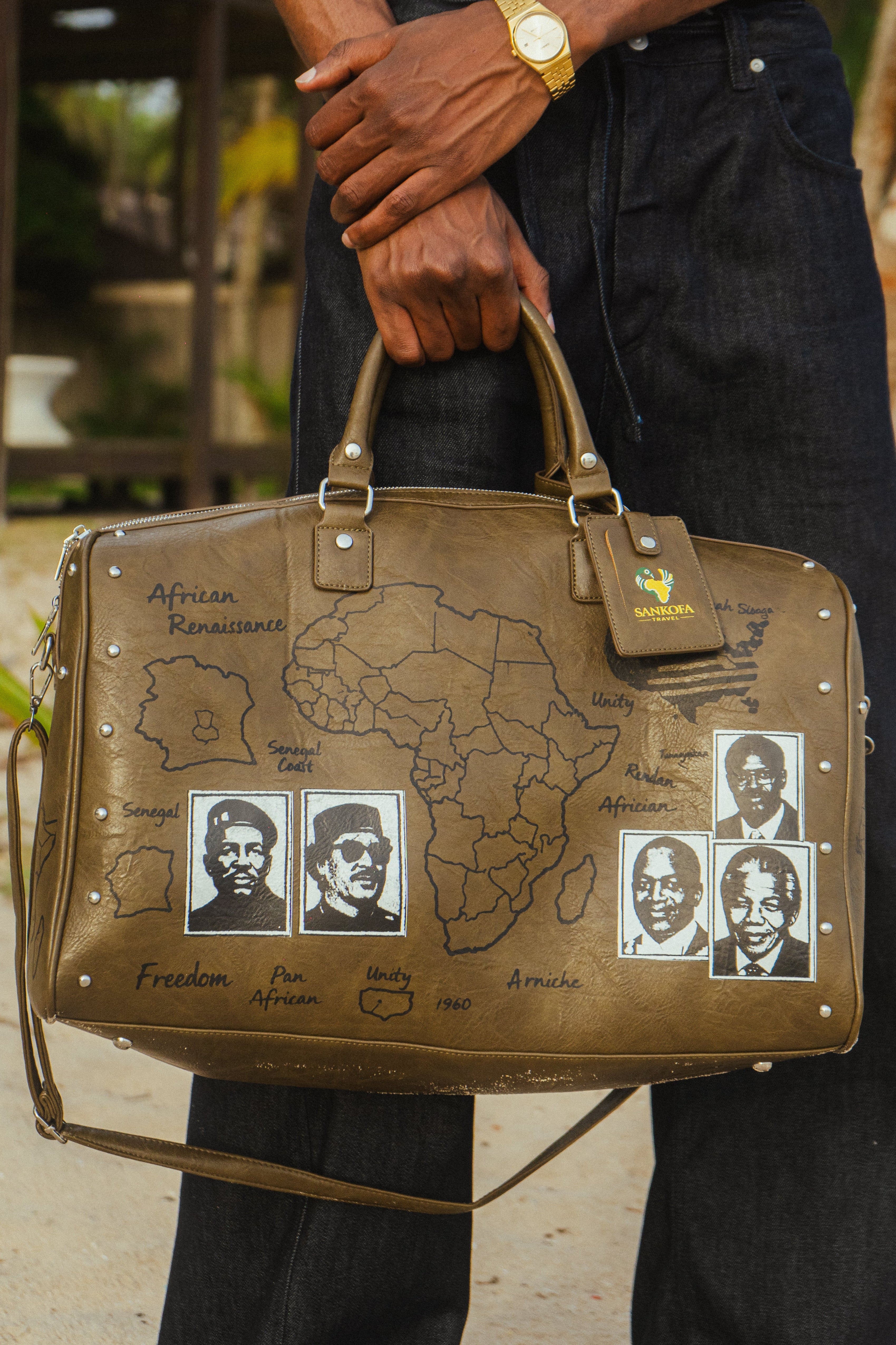 Sankofa Premium Green Duffle